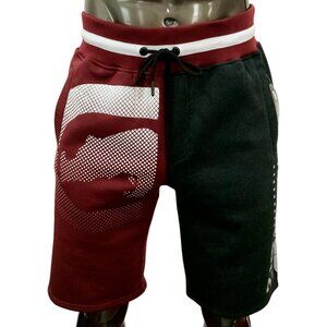 NWT ECKO UNLTD. MSRP $48.99 MEN'S RED BLACK ADJUSTABLE PULL ON SHORTS SIZE S M